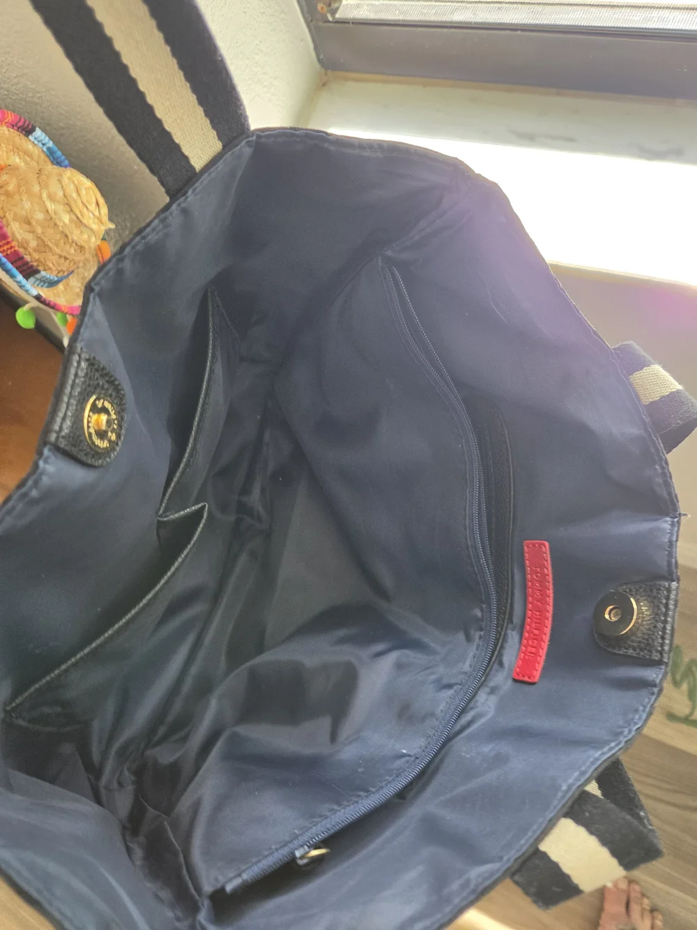 Tommy Hilfiger Navy Tote Bag with Contrast Straps - Picture 9 of 16